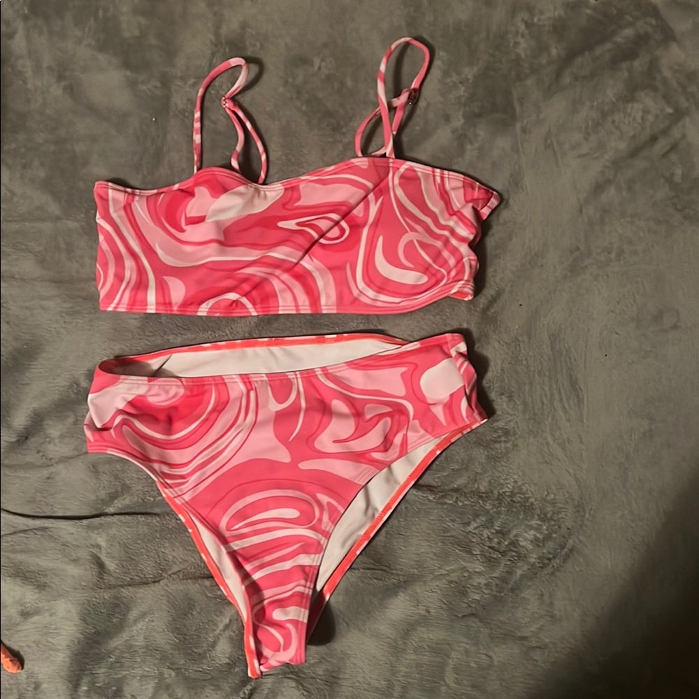 Pink Swirl Bikini Set